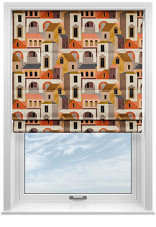 Santiago, Salsa - Motorised Roman Blind